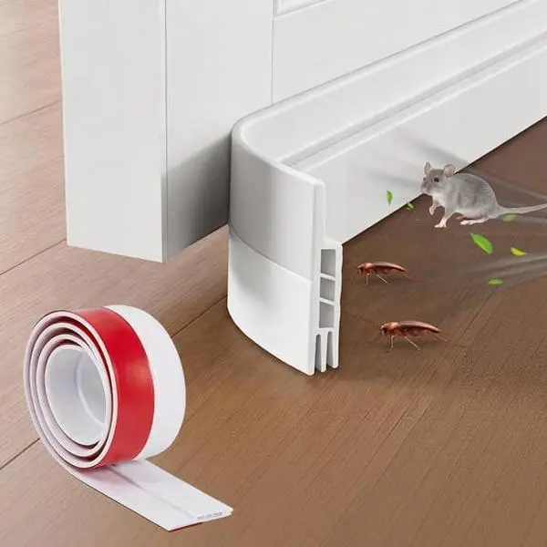 Under Door Draft Stopper Seal - Weather Stripping for Noise Reduction, Cold Air Blocking, No-Drill Installation, 1.88 in x 39.4 in