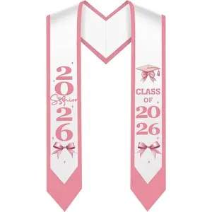 Class of 2026 Coquette Graduation Stole – Custom Graduation Sash, Chic and Stylish Graduation Gift