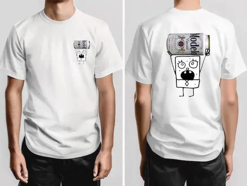 Doodlebob Modelo Shirt 2 Sided Funny Drinking Tshirt Summer Tshirt Doodlebob Shirt Unisex Tshirt For Men For Women