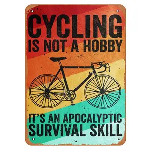 Cycling Metal Tin Signs Bike Ride Wall Decoration Plaque Vintage Art Poster Iron Painting for Man Cave Home Cafe Garden Club Bar20x30cm