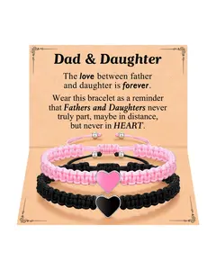 Matching Bracelets for Dad&Daughter, Brother&Sister, Christmas Birthday Valentines Day Gifts