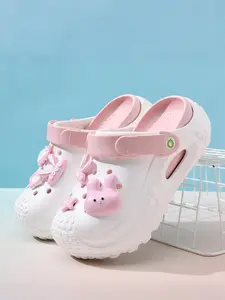 Women's Cute Cartoon Rabbit Design Clogs, Casual Comfortable Breathable Non-slip Clogs, Fashionable Soft Non Slip Clogs for Indoor & Outdoor Wear Footwear