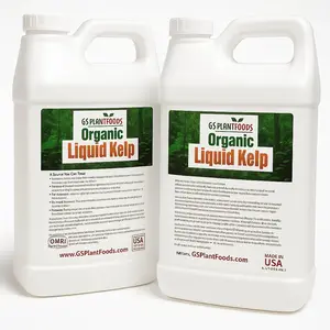 GS Plant Foods Liquid Kelp Fertilizer – Suitable for Organic Growing, OMRI Listed Seaweed Concentrate for Lawns, Gardens & Soil - 5 Gallons