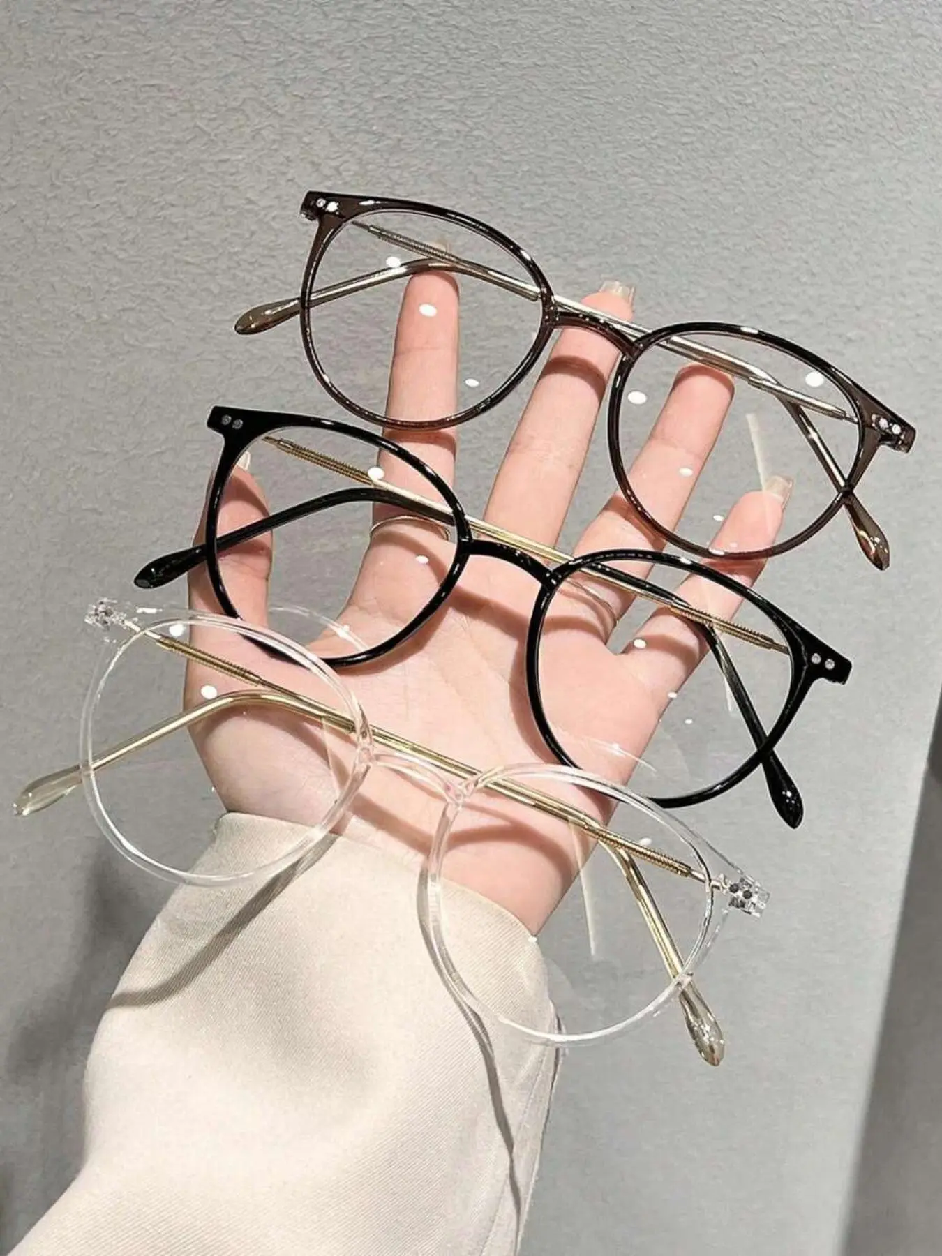 Unisex Simple Style Plain Color, Trendy Casual Eyeglasses for Everyday Use, Fashion Accessories for Outdoor Activities, Fashionable Frames Glasses, Basic Fashion Eyeglasses