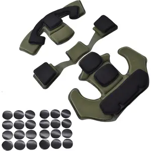 Internal Memory Foam Pads Helmet Lining Tactical Airsoft Helmet Padding kit Replacement Helmet Liner System Protective Cushion Mat Accessories fit Fast MT MICH IBH AF ACH MK M88 Airsoft Helmet