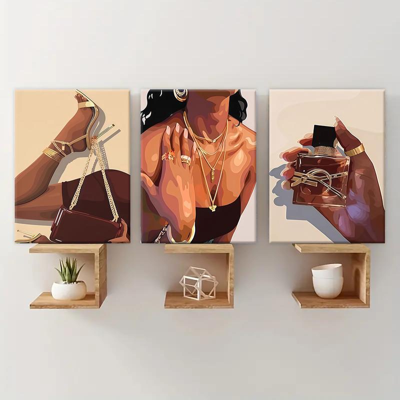 3-Piece Wood Frame Canvas Art Set, Modern Wall Decor for Living Room & Bedroom, High-Definition Waterproof Prints, Elegant Home Decoration, Modern Art Design 3-Piece Wood Frame Canvas Art Set, Modern Wall Decor for Living Room & Bedroom, High-Definition Waterproof Prints, Elegant Home Decoration, Modern Art Design