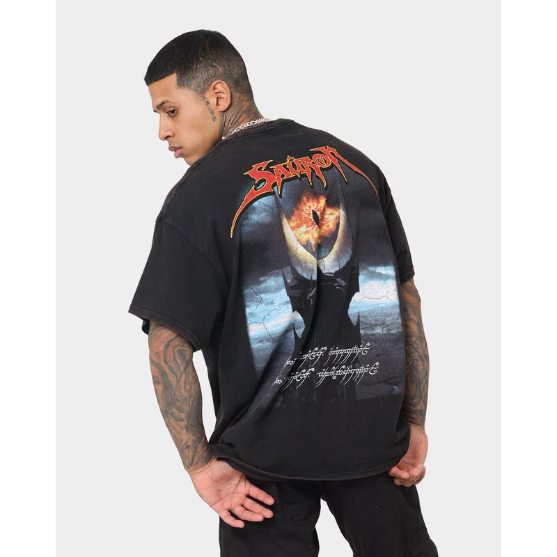 73Studio X The Lord Of The Rings Sauron Vintage T-Shirt Black Wash