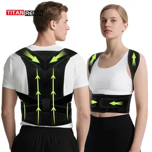 Posture Corrector for Women and Men, Upgraded Full Back Brace Support, Adjustable Shoulder Straightener for Improving Back Posture, Relief for Upper and Lower Back, Lumbar, Neck, Shoulder Pain Healthcare Tool Black