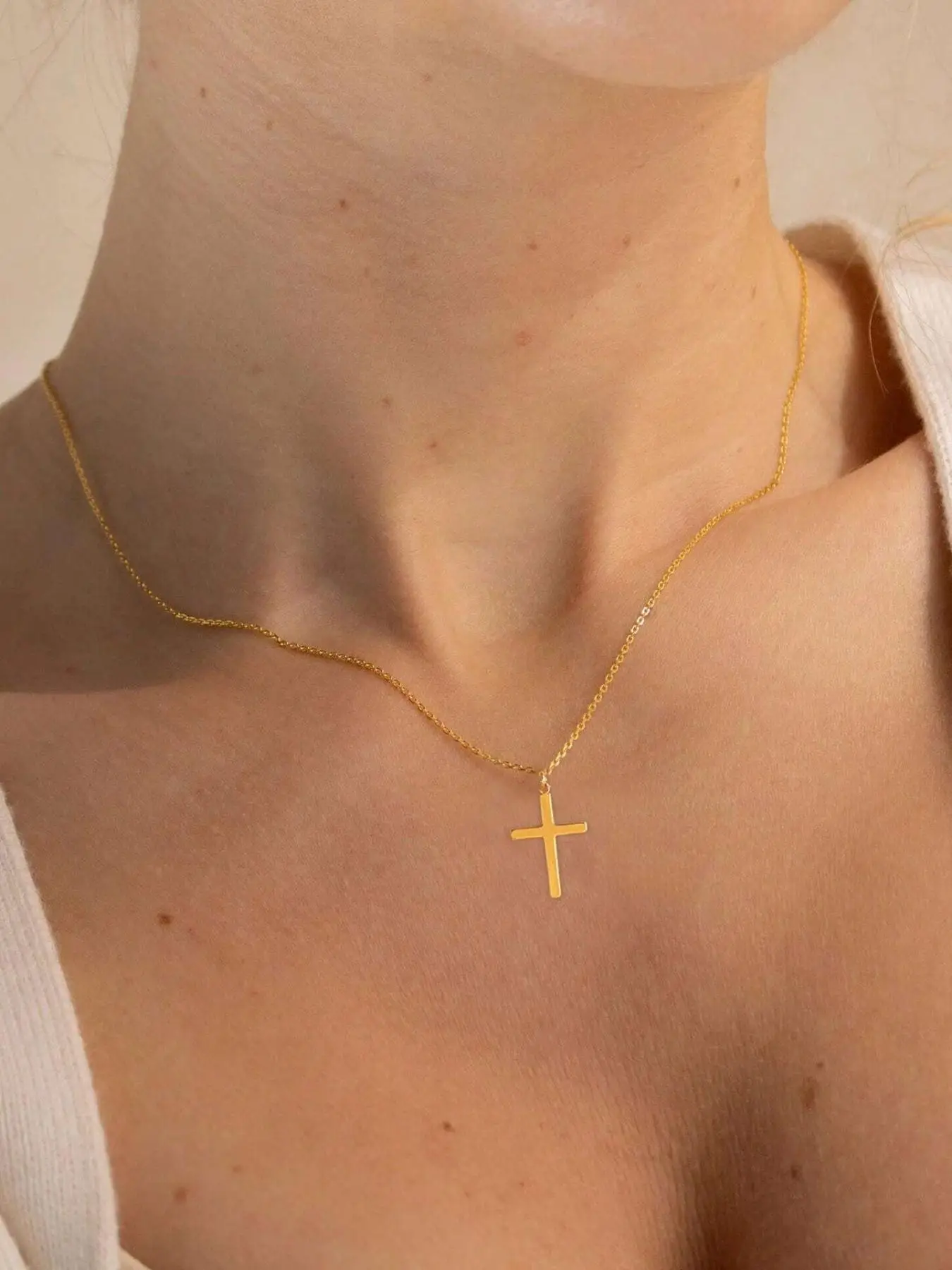 Cross Pendant Necklace for Women, Fashion Jewelry for Party, Daily Clothing Decor, Trendy All-match & Exquisite Jewelry for Birthday Gift