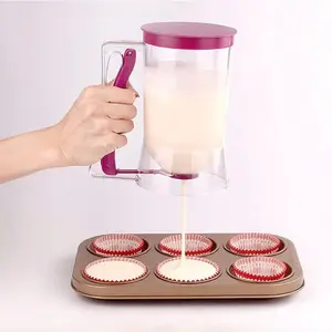 Handheld batter dispenser, dispenser funnel, cake mixing ball, funnel batter measuring cup, pastry dough dispenser with graduated measurements, Baking Tools