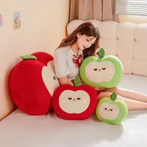 Soft red or green apple plush dolls for decoration, holiday party gifts, room decorations