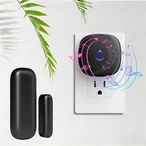ISUNMEA Door Chime Wireless Door Open Contact Sensor Alarm with 500 FT Range, 58 Chimes and 5 Volume Levels for Business/Store/Home/Office When Entering, 1 Transmitter + 1 Plug-in Receiver