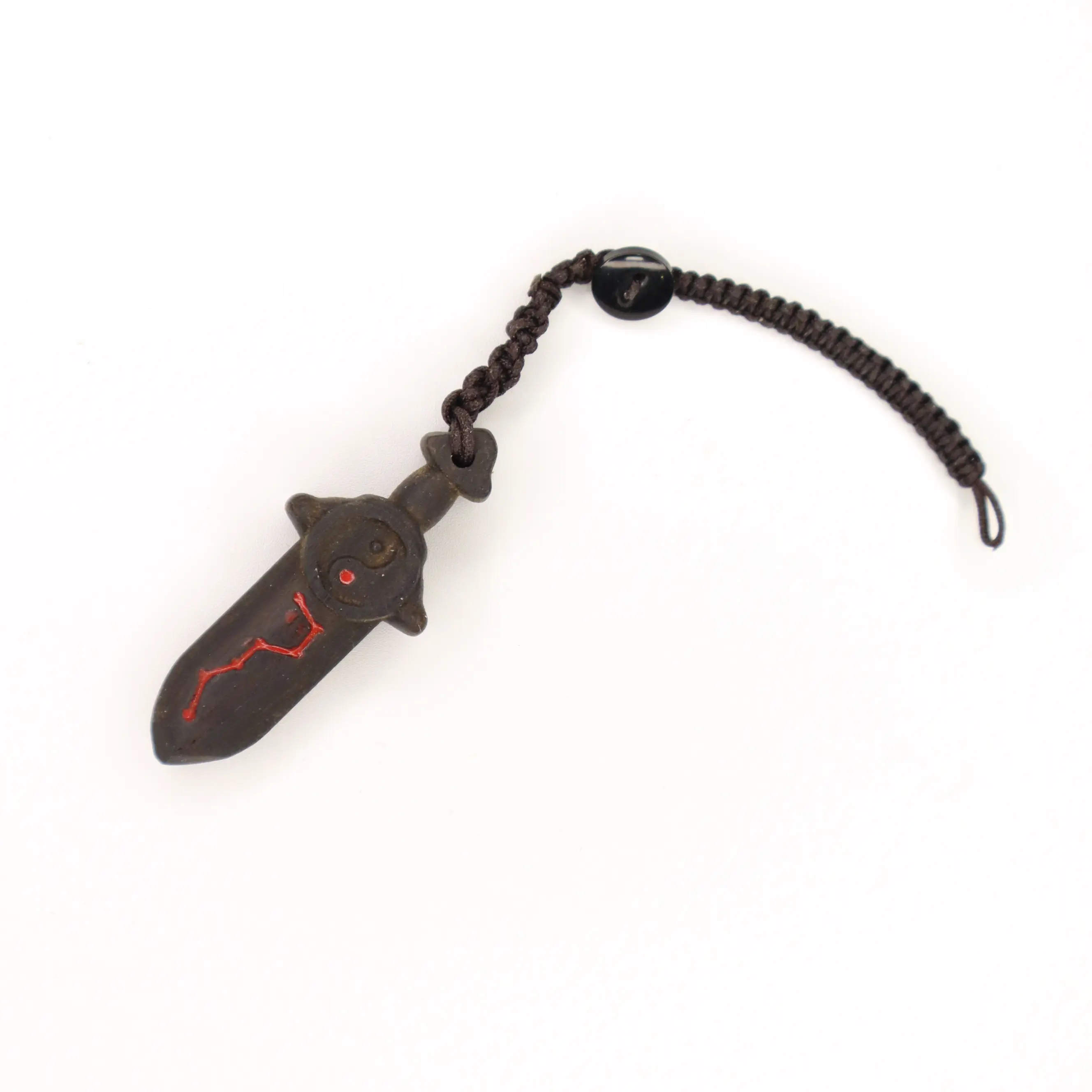 Sword Shape Keychains, Lightning-Struck Wooden Traditional Wood Ornaments, Chinese Feng Shui Decoration Items with Spiritual Energy