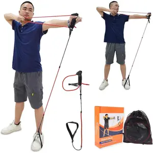 Elong Archery Bow Trainer Draw Training Aid Device Strength Stretch Band Exerciser for Recurve Bow Compound Shooting Kids Adults Beginner Experts