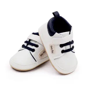 Toddler Boy PU Sneakers Casual Letter Print Cute Baby Flats Breathable Infant Walking Shoes for Newborn