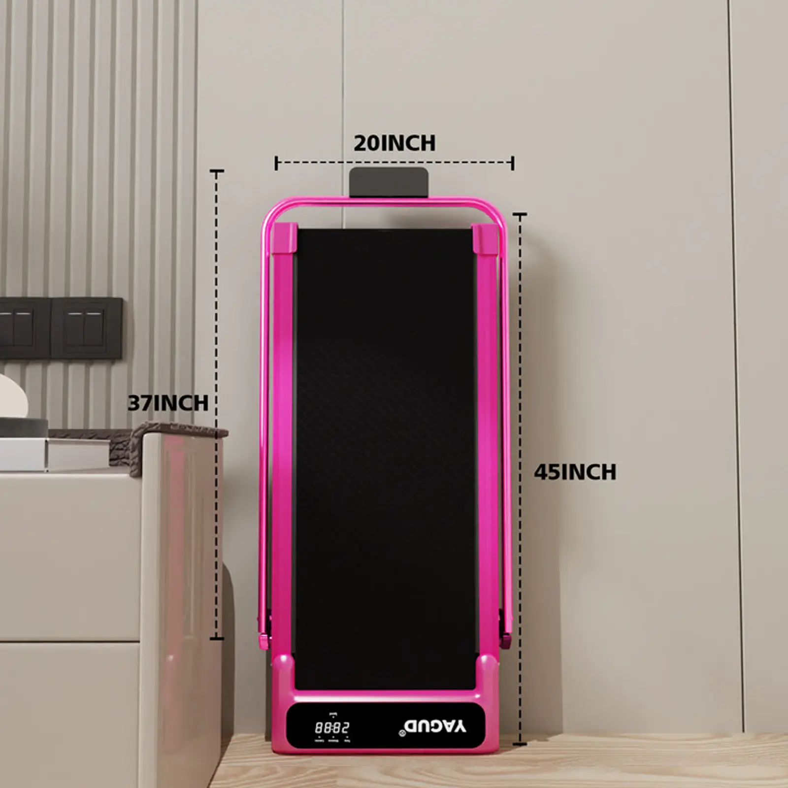 Pink with Handle 0.6-3.8MPH(45''*20'')