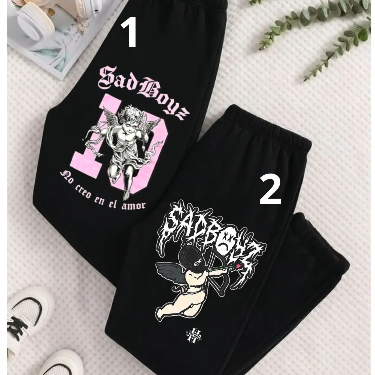 Junior $ad Boyz Diez Mi Amor Unisex Sweats, Sad Boyzz Sweatpants, Hip Hop Clothing, Music Gift For Fans, USA Made 0