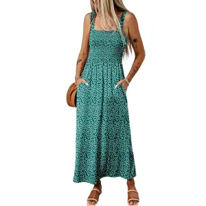 Dokotoo Square neckline stretch waistband printed dress Casual Womenswear Comfortable Elegance Fabric Feminine Flowy High Waist Dokotoo Square neckline stretch waistband printed dress Casual Womenswear Comfortable Elegance Fabric Feminine Flowy High Waist