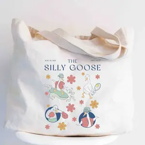 Silly Goose Tote Bag, Funny Silly Goose Bag, Goose Gift Bag, Funny Farm Animal Bag, Sarcastic Women Tote Bag, Goose Magazine Tote, Women Bag