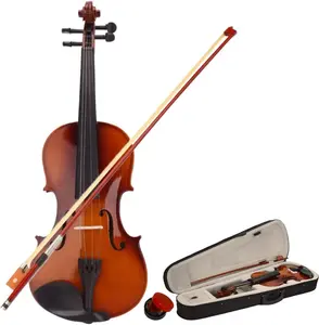 Acoustic Violin 4/4, Full Size Violin, Violin Kit with Case, Bow, Rosin(Natural), Child Fiddle, Learners Age 11+