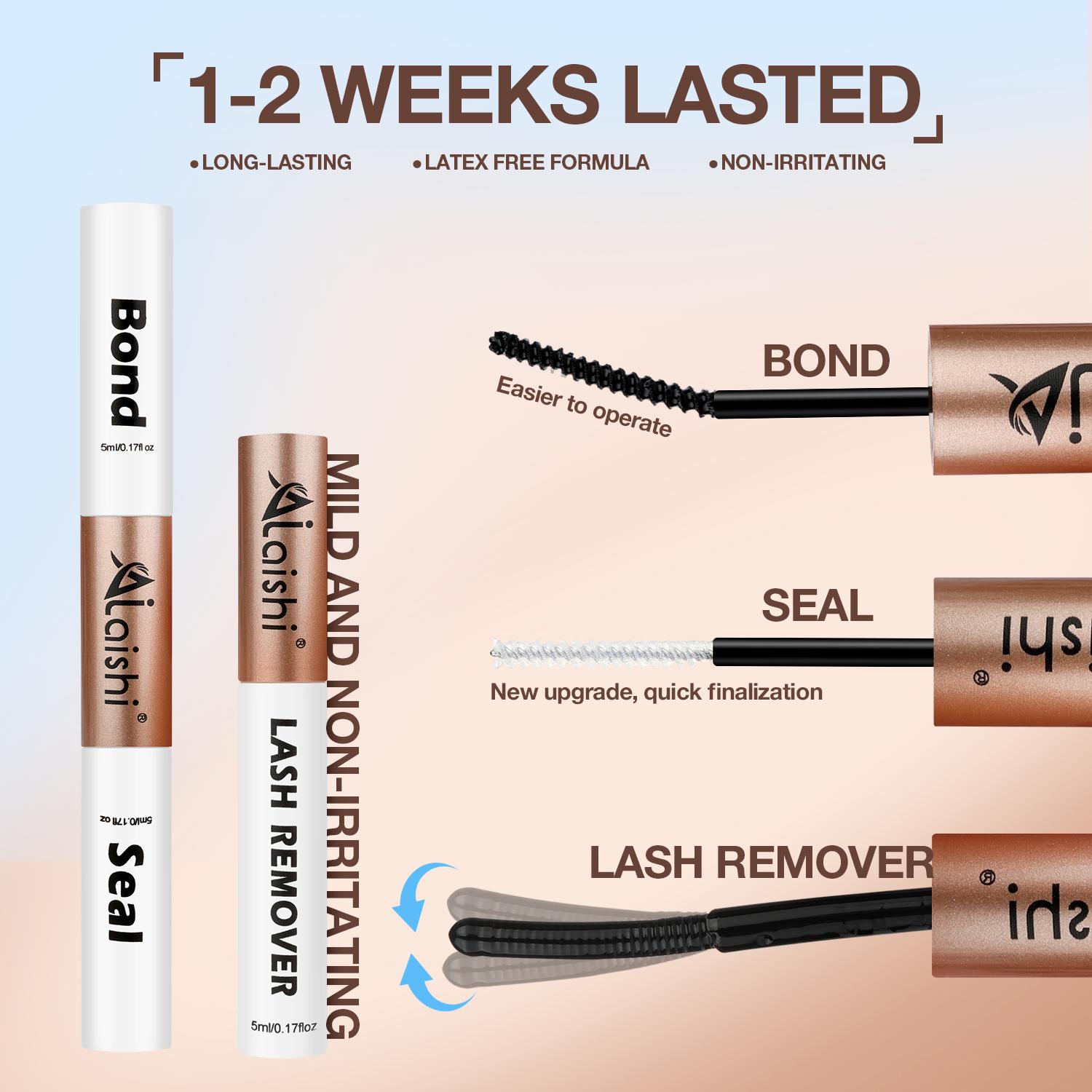 Ailaishi 150D Lash Clusters Kit, 156PCS DlY Eyelash Extensions, 10-20mm Dense Volume Lashes with Bond &Seal、 Remover 、Tweezers for Self Use