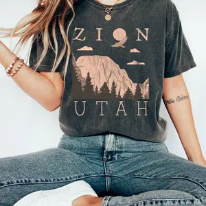 Zion Utah Shirt, Hiking Shirts, Adventure Shirts, Nature Shirts, Garment Dyed, Boho, Oversized, Vintage, Comfy