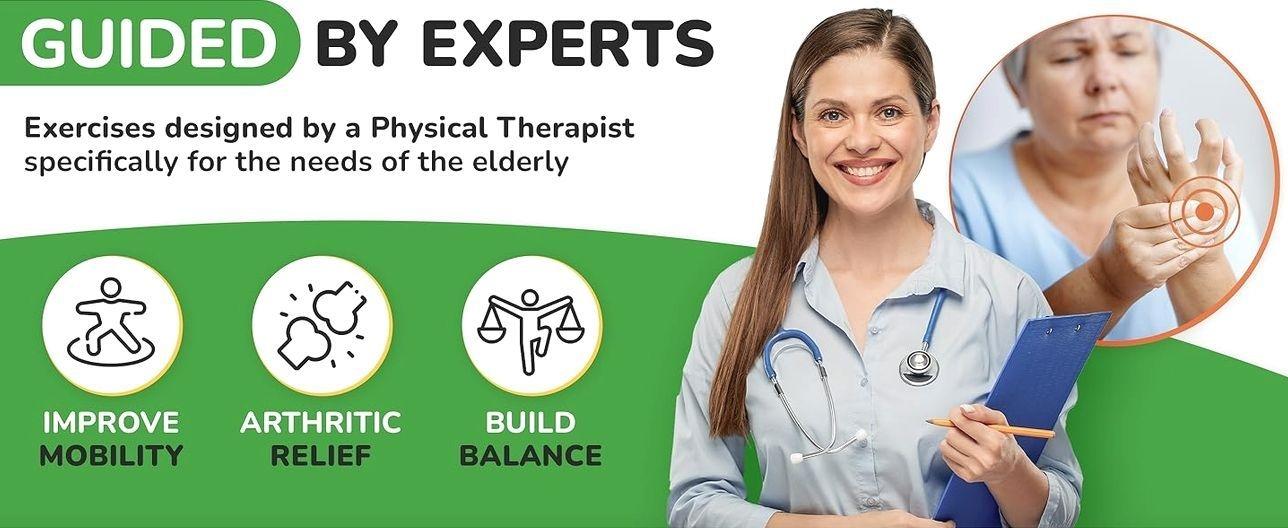 Squeeze Balls for Hand Therapy - Set of 4-Hand Exercise Balls for Arthritis & Carpal Tunnel - Stress Ball for Adults Therapy with Printed Guide Book and Videos