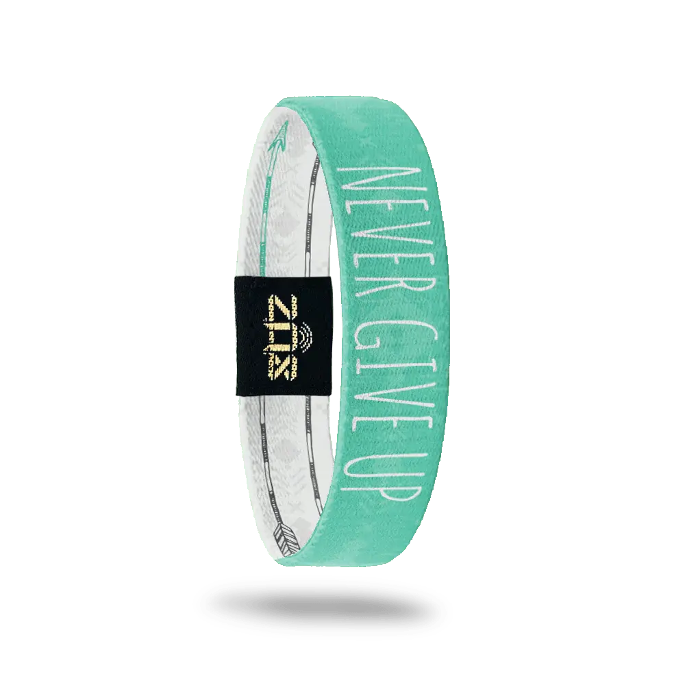Never Give Up- Interactive ZOX Bracelet Positive Affirmation