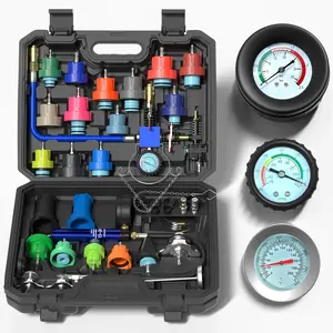 31 count Coolant  Tester Kit, Radiator  Tester Kit with 23 Radiator Adapters, and Coolant Vacuum Refill Kit for Automotive Cooling System Water  Leakage Detection