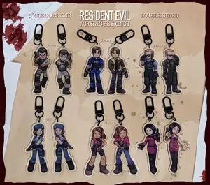 Resident Evil Character 3" Keyrings || Leon, Chris, Wesker, Ada, Claire & Jill