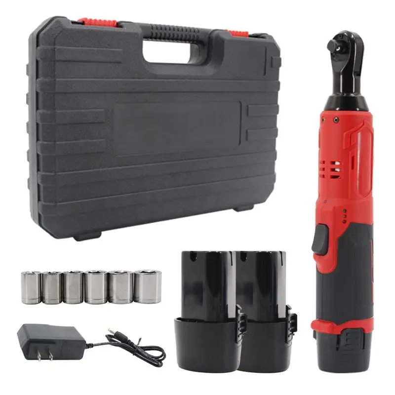 Electric Ratchet Wrench Tool Set, Portable Lithium Battery Powered Electric Ratchet Wrench, Multifunctional Car Repair Tool, Power Tool Set