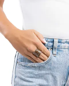 Paparazzi PAISLEY Talk - Brown Ring