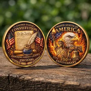 USA Constitution 250th Anniversary Coin - We The People Patriotic Coin - 1776-2026 Semiquincentennial Patriotic Gift