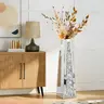29-in Crushed Diamond Crystal-Accented Vase - Crystal-Inlay Front, Mirror-Side Shine, 3.22x6.61x29in Easy-to-Clean Home Decor Item, Living Room Dining Room Decor for Home Supplies Vase & Fillers