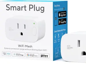 Smart Plug, Wi-Fi Mesh Outlet, 15A Ultra Efficient Smart Plug Compatible with Alexa, Google Home & IFTTT, No Hub Required, 2.4GHz Wi-Fi Only, Remote Control, ETL Certified