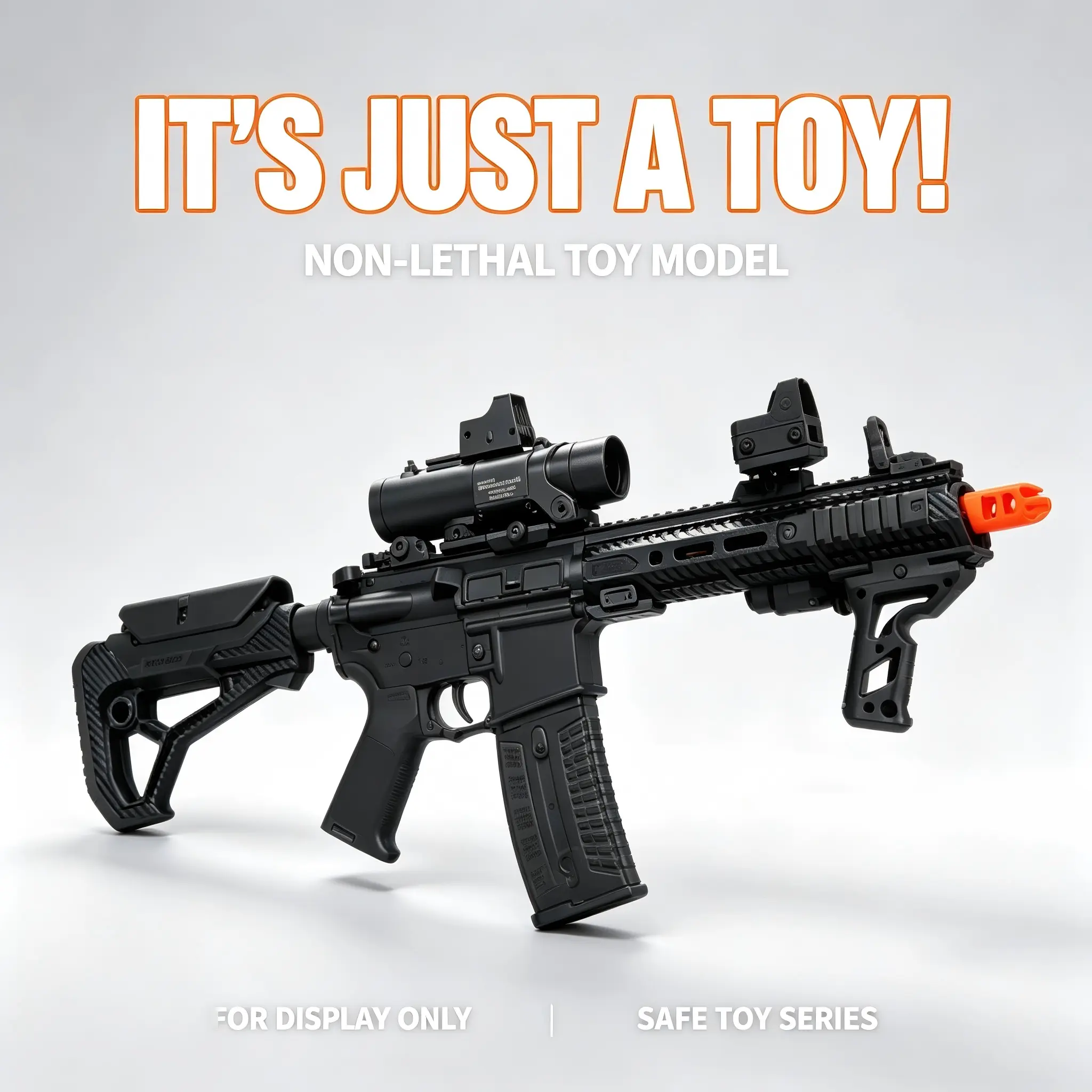 Dual-Mode Rechargeable Gel Ball Blaster Toy with Built-in Li-ion Battery, Customizable Outdoor Backyard Activity Toy for Teens Ages 14+