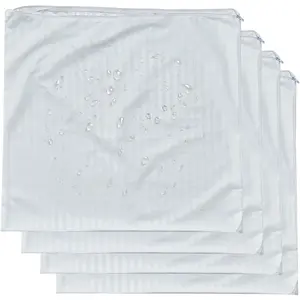 4 Pack Feather Proof Pillow Protectors 18x18 Waterproof Cover for Goose Down Square Throw Pillows