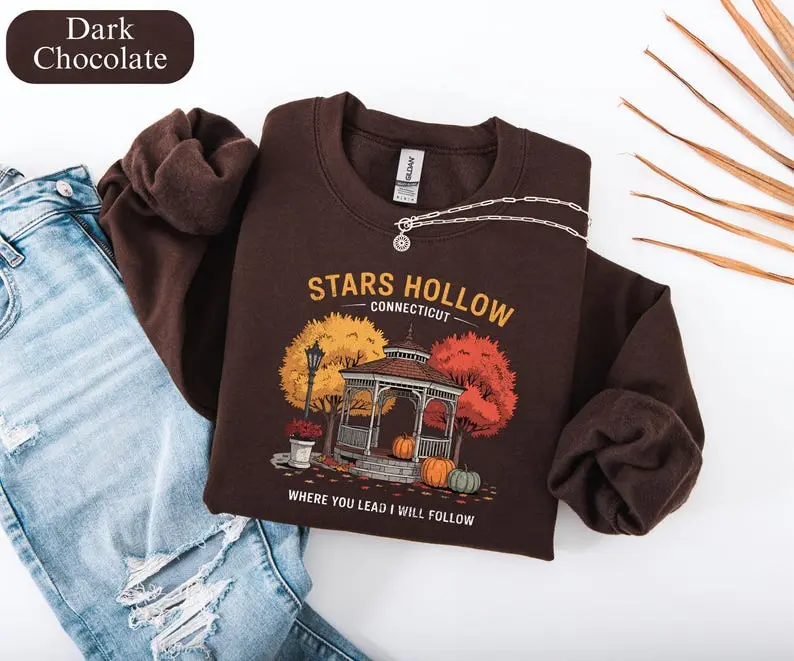 Stars Hollow Sweatshirt, Where You Lead I Will Follow Sweatshirt, Cozy Sweatshirt