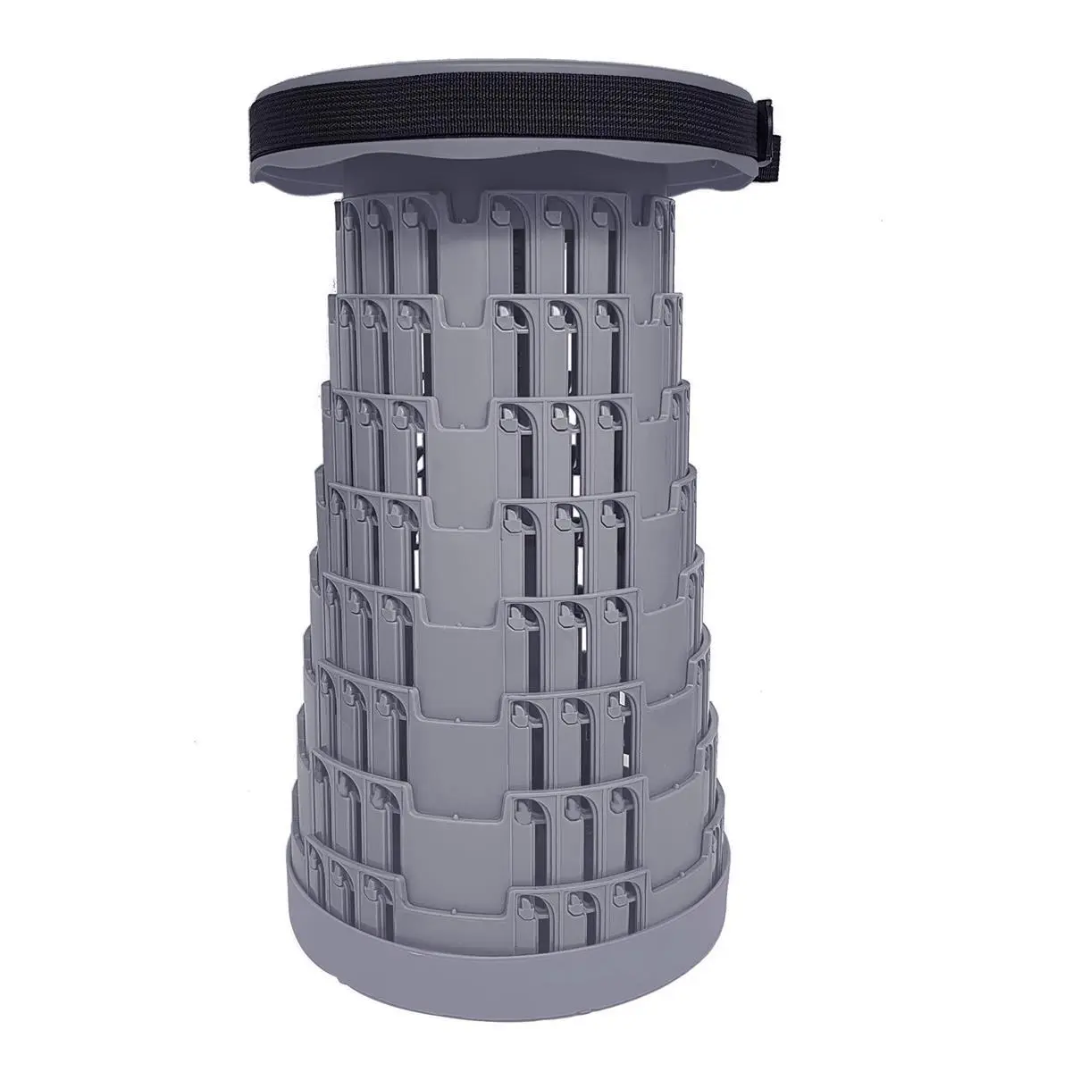 Aries Portable Telescoping Stool/Chair, Solid Gray Aries Portable Telescoping Stool/Chair, Solid Gray
