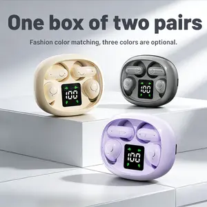 2026 New Ultra Mini 2-Pack Bluetooth Earbuds,2 Pairs Semi-in-Ear Mini Sleep Earphones,Invisibles Short-Stem Design,Led Power Display,Waterproof with Built-in Microphone for Side Sports Work headphones 3d music