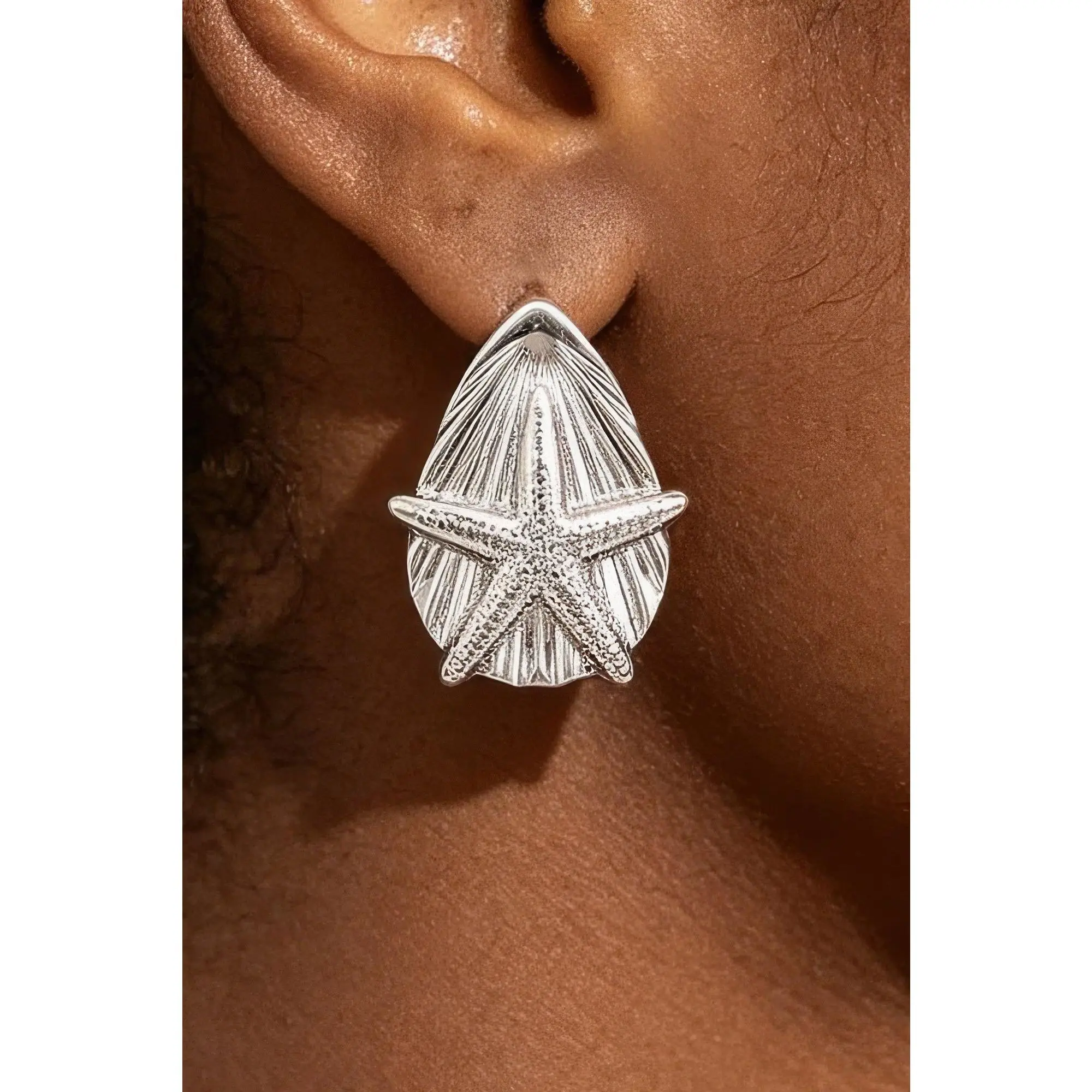 Starfish & Shell Stud Earrings
