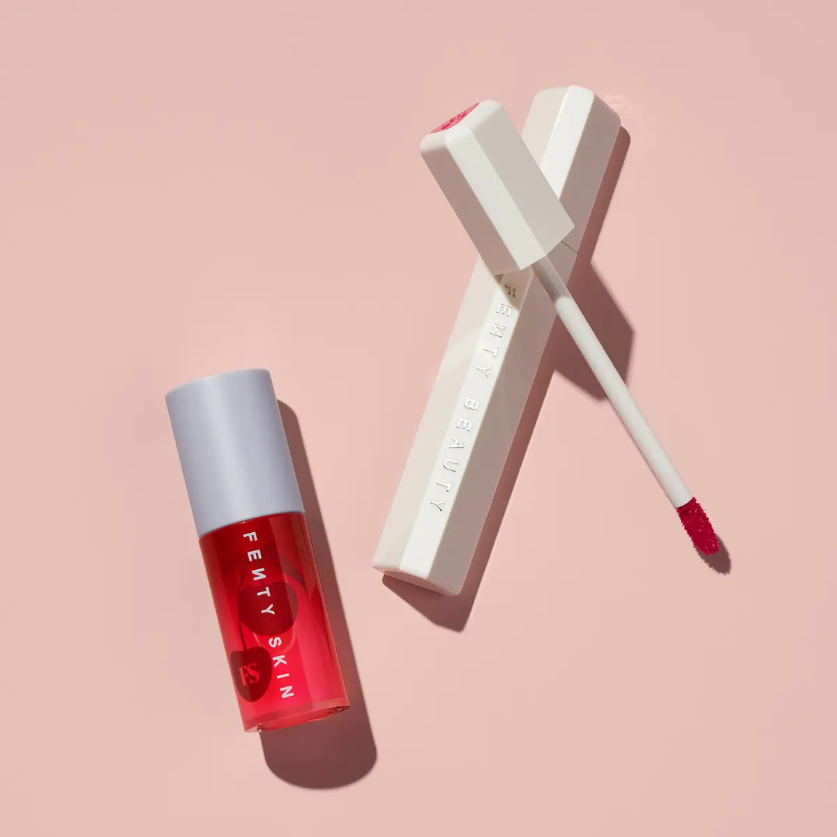 Fenty Beauty Cherry Pout Lip Stain + Lip Oil Duo Gloss Hydrating Lipgloss Lipstick Makeup Moisture Smooth Applicator Jojoba Hydrate