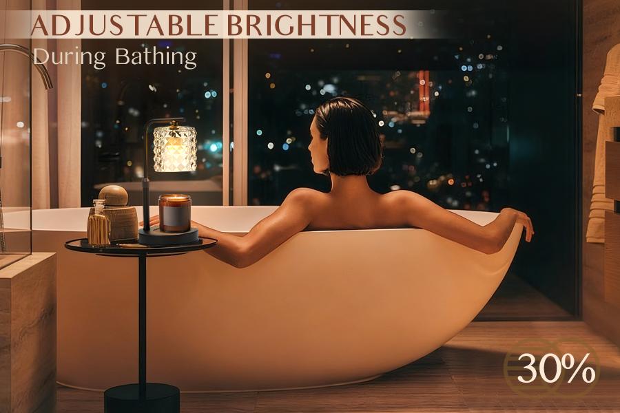 2 Packs Candle Warmer Lamp, with 4 Bulbs,Height Adjustable with Timer, Dimmable,Unique Glass of the Electric Candle Lamp for Home & Bedroom Decor,Valentine's Day Gift