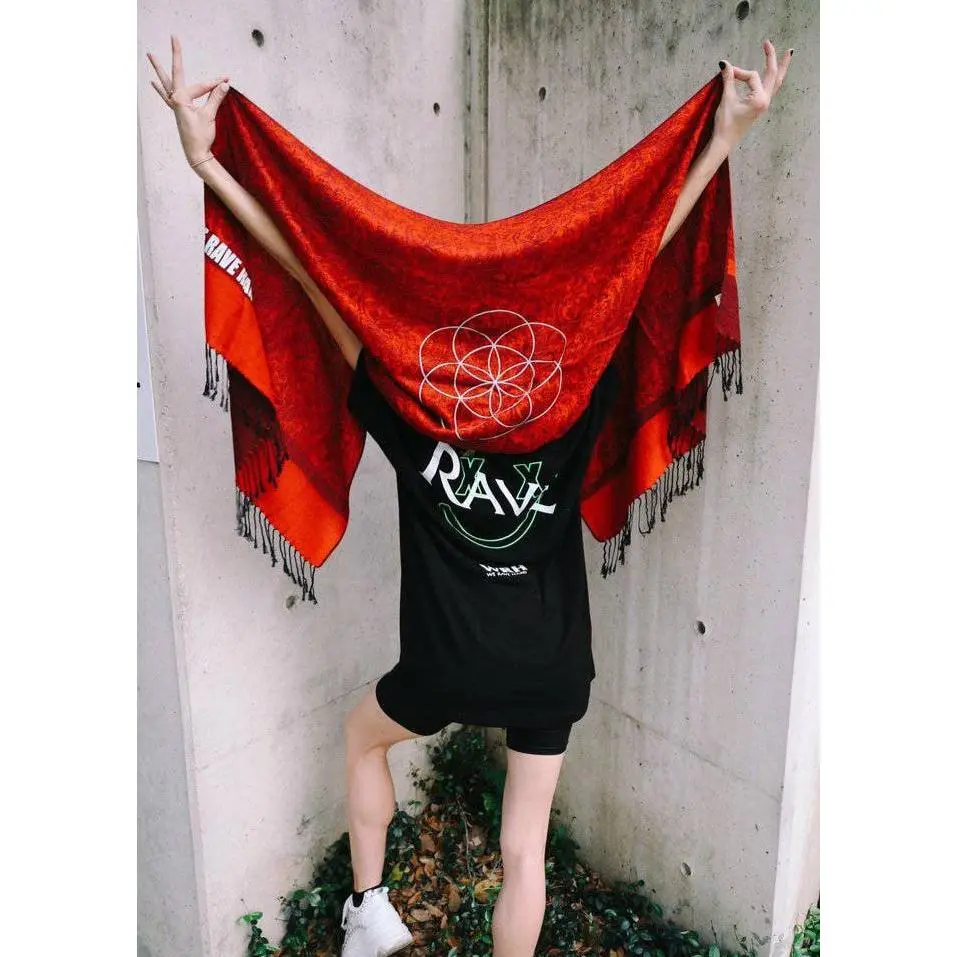 Red Circle Of Life Pashmina