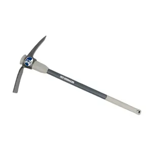 212 MAIN Seymour Midwest 2.5 lbs Weight Pick Mattock, Fiberglass Handle, Dual Blades, Cushioned Grip for Digging Soils
