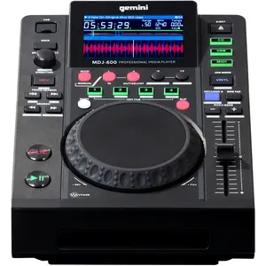 Gemini Sound MDJ-600 Professional CD & USB DJ Media Player – Unleash Your DJ Potential with Full-Color Display & Advanced MIDI Control! Digital Products Audio