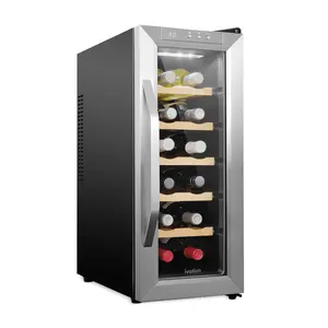 Ivation 12-Bottle Stainless Steel Wine Cooler - Thermoelectric Countertop Cellar with Digital Temperature Control and Quiet Operation