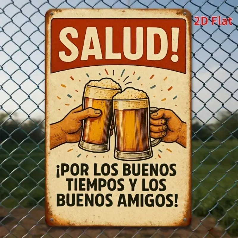 Aluminum Spanish Metal Signs Vintage Home Décor Wall Art Decorative Wall Sign 8x12 Inch Retro Bar Cafe Man Cave Pub Decor Aluminum Sign Gift for Men Signage