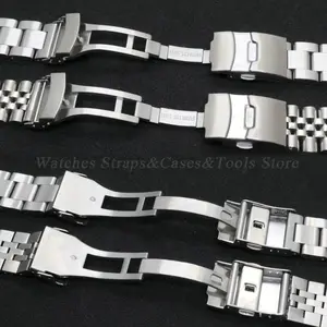 316L Stainless Steel Strap for Seiko SKX007/009 Watch 20mm 21mm 22mm for Oyster for Jubilee Curved Bracelet Luxury Solid Buckle