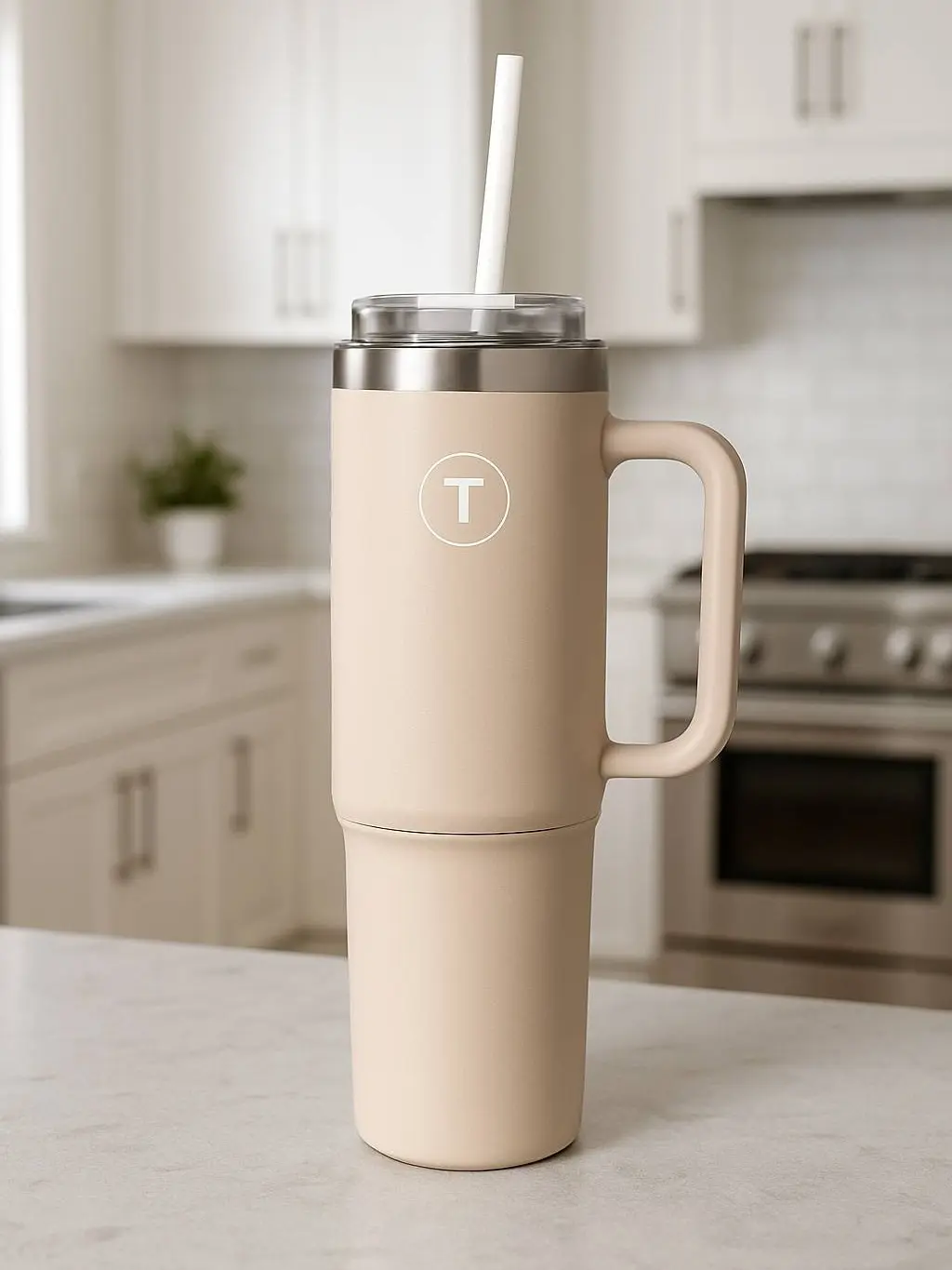 Tupperware Big T Leakproof Insulated Tumblers 37oz & 21oz Stainless Steel Double-Wall Insulation Hot Cold Drinks 48 Hours Ice 167°F Safe BPA-Free Straw & Spout
